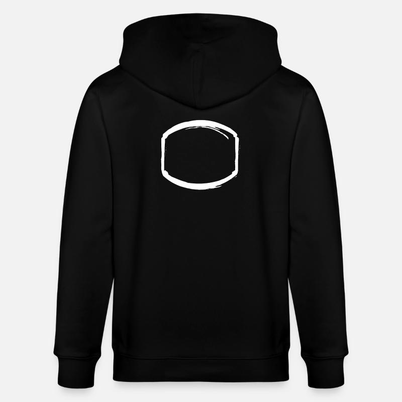 white oval frame - Stanley/Stella Unisex Bio-Kapuzenjacke CULTIVATOR - Schwarz