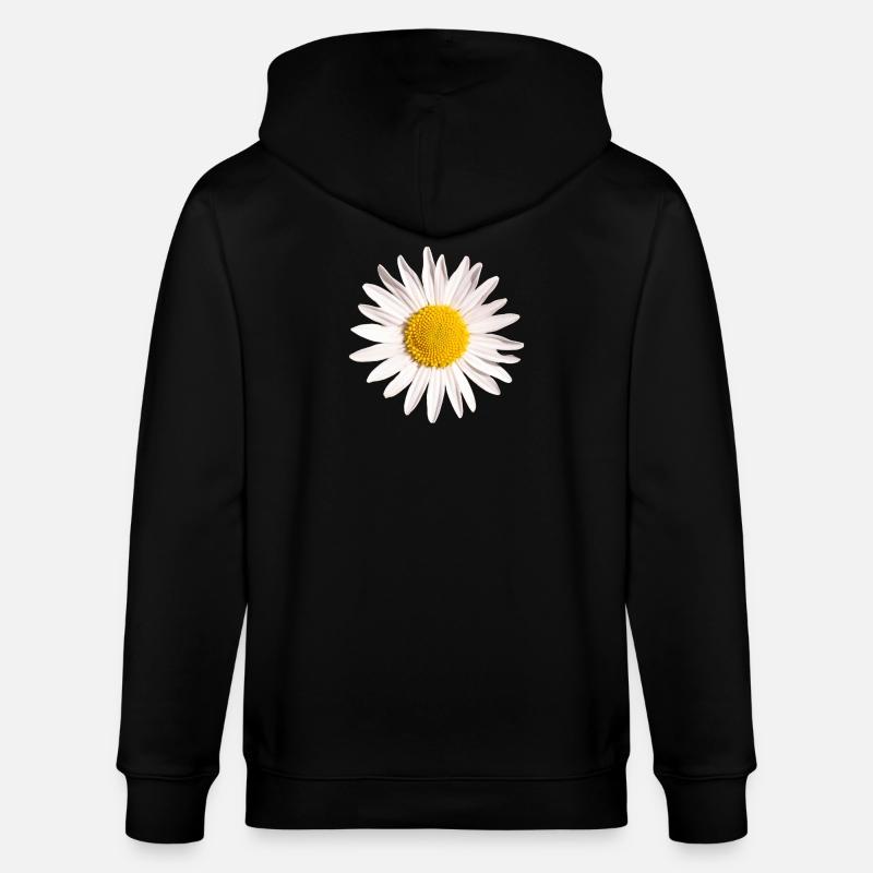 Gänseblümchen - Stanley/Stella Unisex Bio-Kapuzenjacke CULTIVATOR  - Schwarz