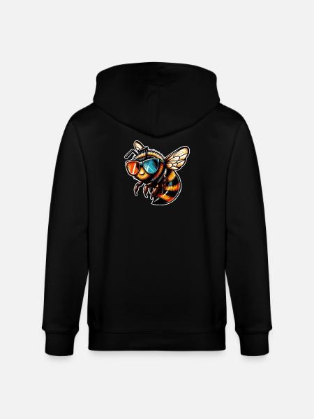 Bee - Stanley/Stella CULTIVATOR  Unisex Organic Hooded Jacket - black