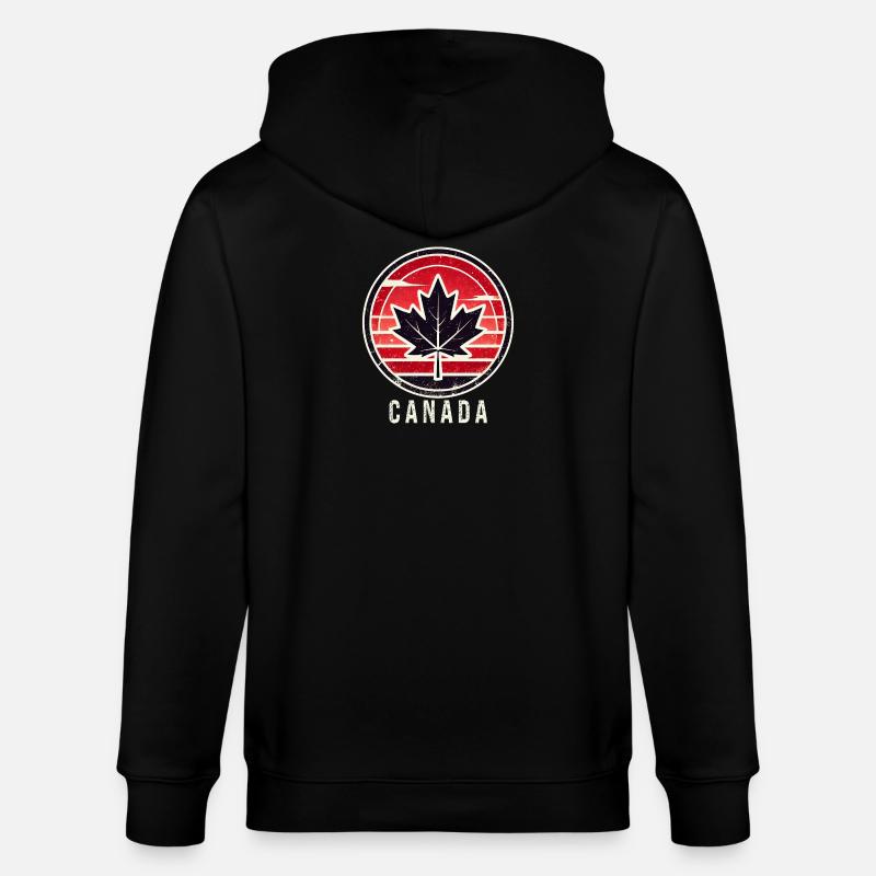 Canada maple leaf Toronto - Stanley/Stella CULTIVATOR  Unisex Organic Hooded Jacket - black