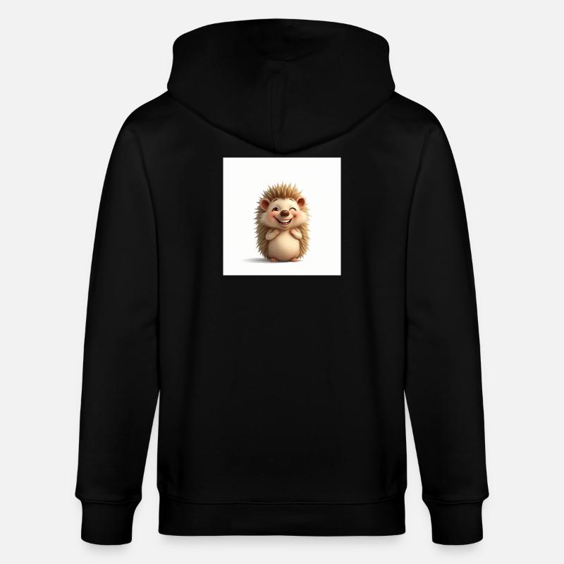 Hérisson câlin trop mignon - Veste à capuche bio CULTIVATOR Stanley/Stella Unisexe - noir