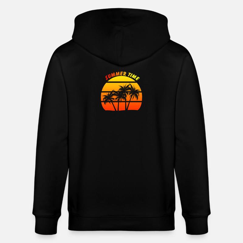 Summer time - Veste à capuche bio CULTIVATOR Stanley/Stella Unisexe - noir