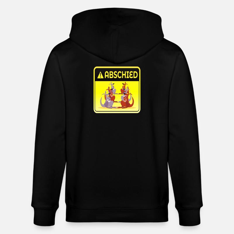 ABSCHIED KOLLEGEN TEAM GRUPPE - KÄNGURUS - Stanley/Stella Unisex Bio-Kapuzenjacke CULTIVATOR  - Schwarz