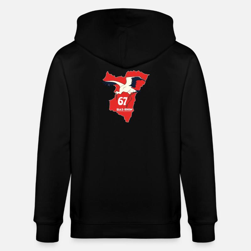 Bas-Rhin - Stanley/Stella Unisex Bio-Kapuzenjacke CULTIVATOR  - Schwarz