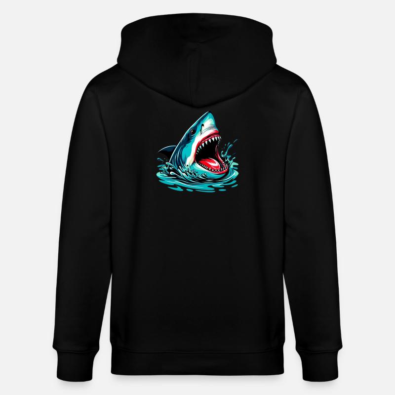 Requin - Veste à capuche bio CULTIVATOR Stanley/Stella Unisexe - noir