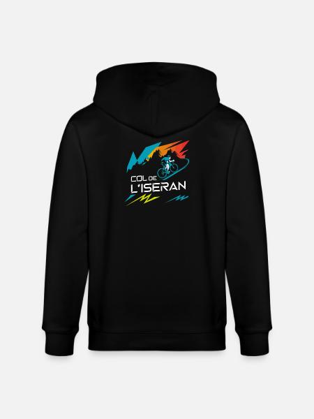 Col de l’Iseran Cycling Art - Stanley/Stella CULTIVATOR Unisex Organic Hooded Jacket - black