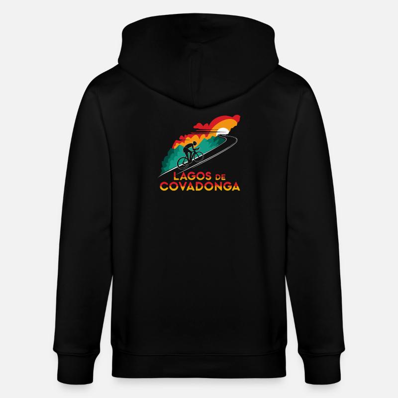 Lacs de Covadonga Cycling Spain - Veste à capuche bio CULTIVATOR Stanley/Stella Unisexe - noir