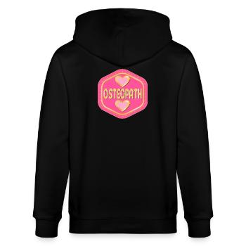 OSTÉOPATHE CŒUR - Veste à capuche bio CULTIVATOR Stanley/Stella Unisexe - noir - Dos - Anna (173cm)
