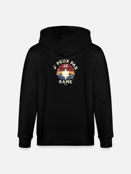 I can't, I'm rowing. - Stanley/Stella CULTIVATOR Unisex Organic Hooded Jacket - black