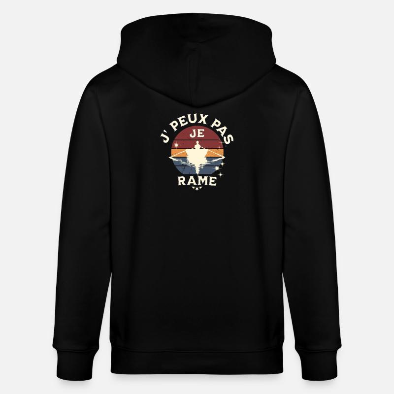 J peux pas, je rame. - Veste à capuche bio CULTIVATOR Stanley/Stella Unisexe - noir