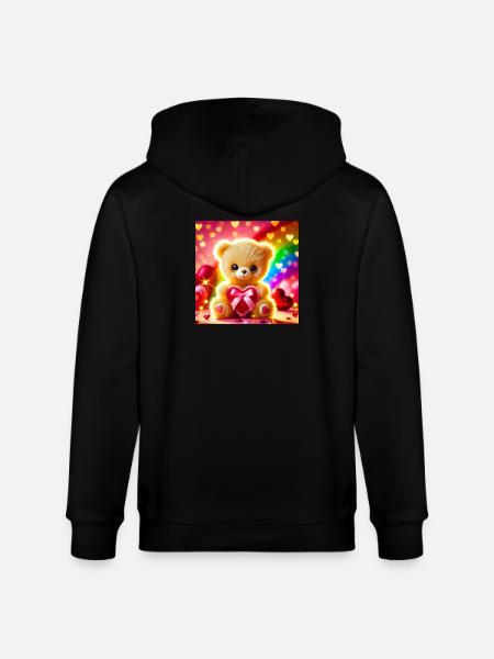 Happy Valentine - Stanley/Stella CULTIVATOR  Unisex Organic Hooded Jacket - black