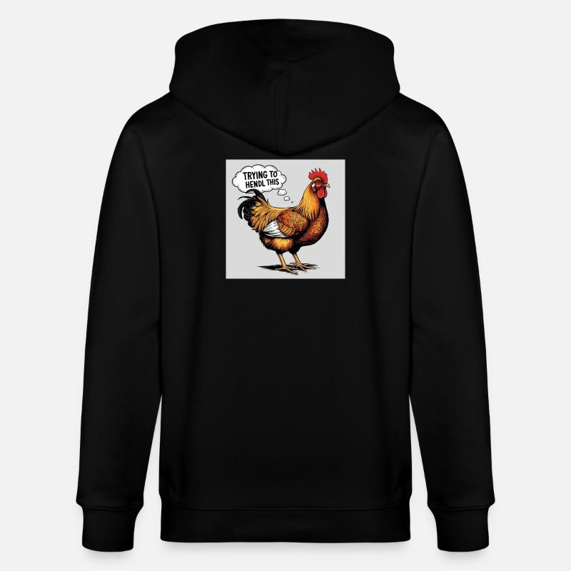 Poulet « Essayer de faire ça » - Veste à capuche bio CULTIVATOR Stanley/Stella Unisexe - noir