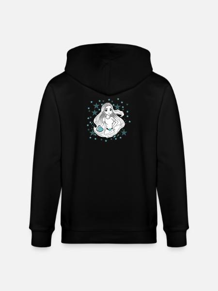 Stjernetegn Vandmanden Kvinde Pige - Stanley/Stella økologisk unisex-hættejakke CULTIVATOR - sort