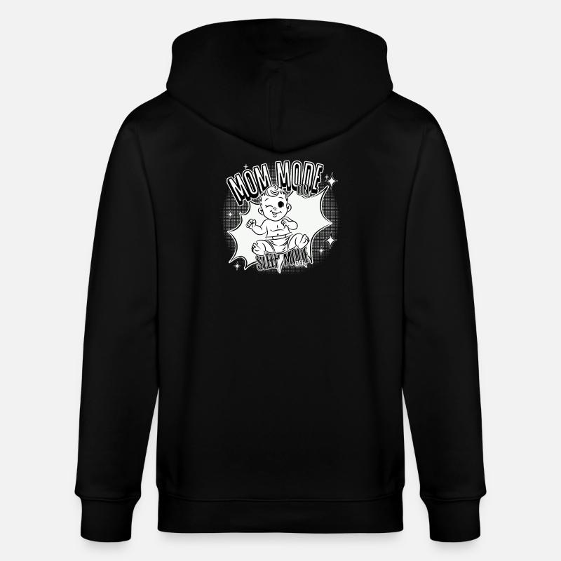Mode Maman Activé – Mode veille désactivé - Veste à capuche bio CULTIVATOR Stanley/Stella Unisexe - noir