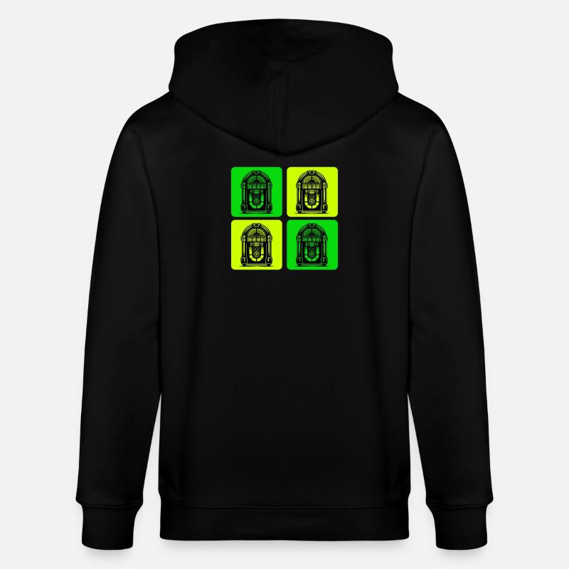 Style Jukebox rétro - Veste à capuche bio CULTIVATOR Stanley/Stella Unisexe - noir