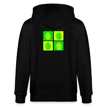 Pop Art Kendo Samurai - Stanley/Stella Unisex Bio-Kapuzenjacke CULTIVATOR  - Schwarz - Hinten - Anna (173cm)