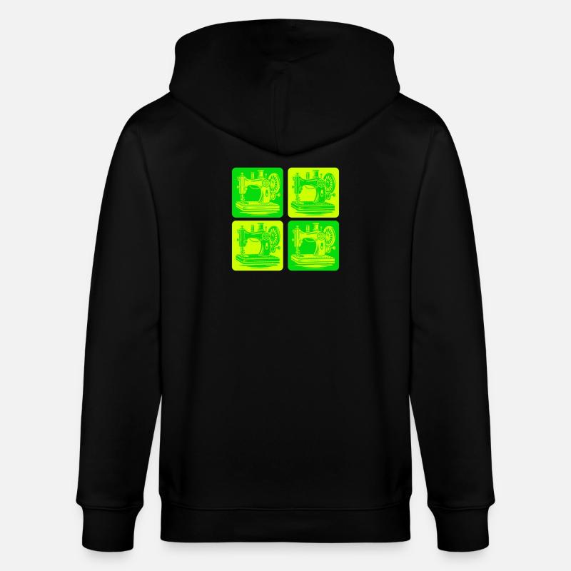 Conception de machines à coudre - Veste à capuche bio CULTIVATOR Stanley/Stella Unisexe - noir