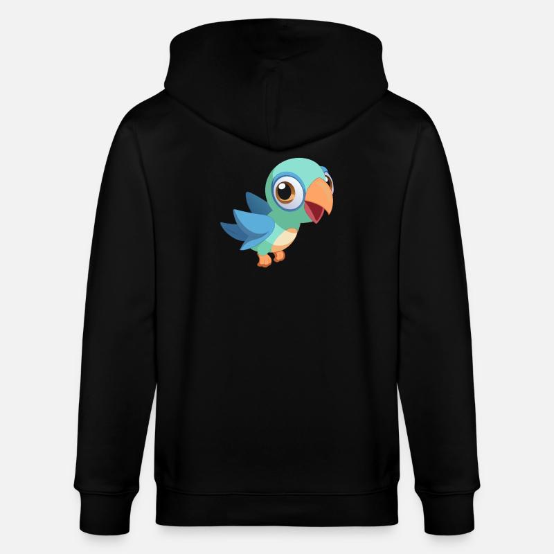 Bébé perroquet coloré en plein vol (v02) - Veste à capuche bio CULTIVATOR Stanley/Stella Unisexe - noir