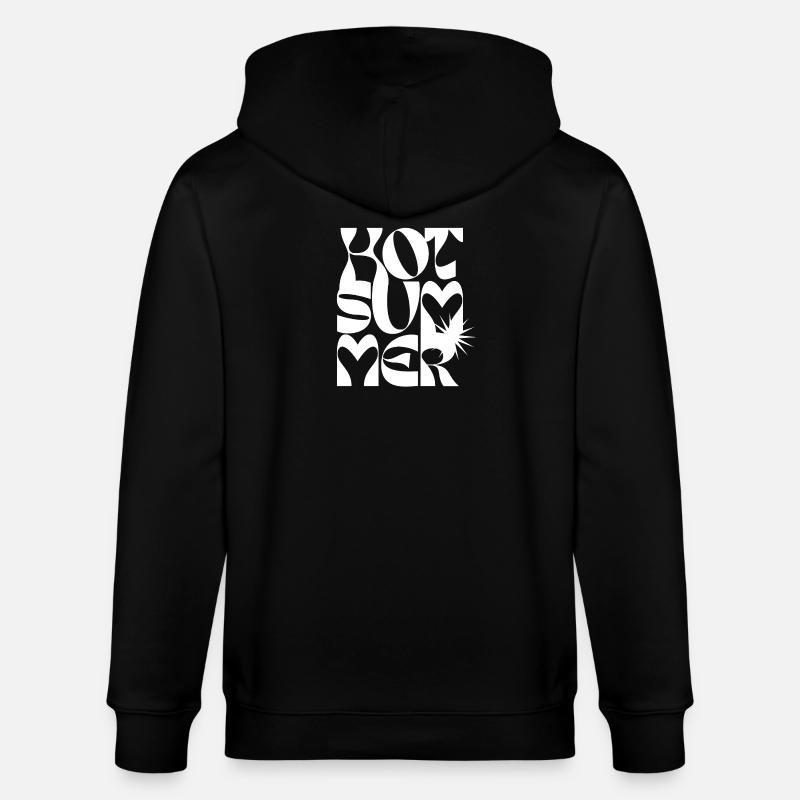 Mutiges Sommerherz-Typografie-Design - Stanley/Stella Unisex Bio-Kapuzenjacke CULTIVATOR - Schwarz