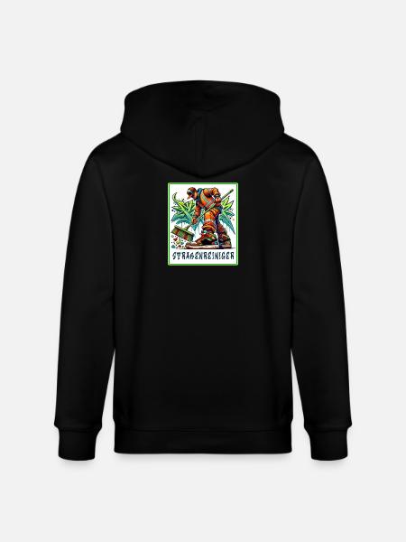 Straßenreiniger im Graffiti-Style - Stanley/Stella Unisex Bio-Kapuzenjacke CULTIVATOR  - Schwarz