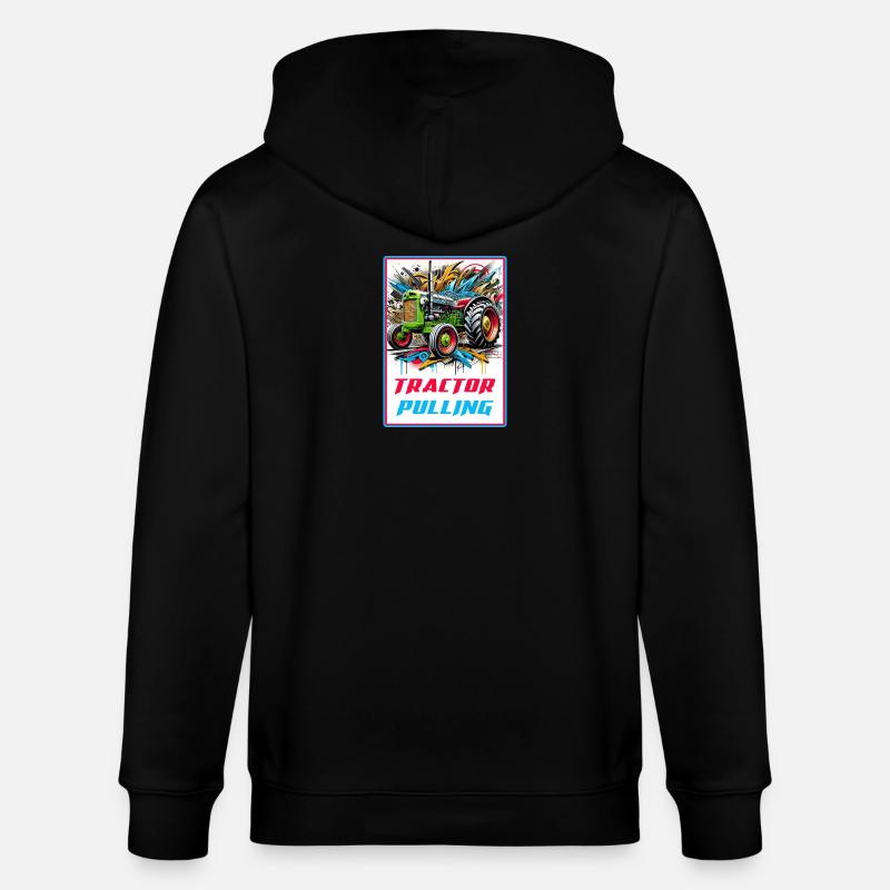 Tractor Pulling Power - Stanley/Stella Unisex Bio-Kapuzenjacke CULTIVATOR  - Schwarz