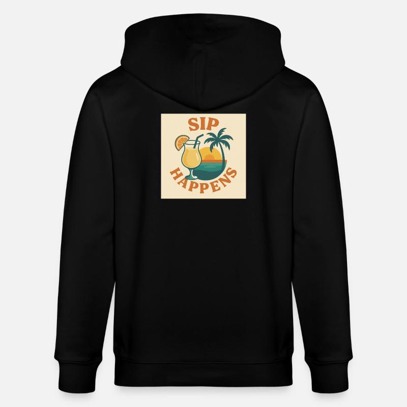 Sip Happens - Stanley/Stella Unisex Bio-Kapuzenjacke CULTIVATOR  - Schwarz