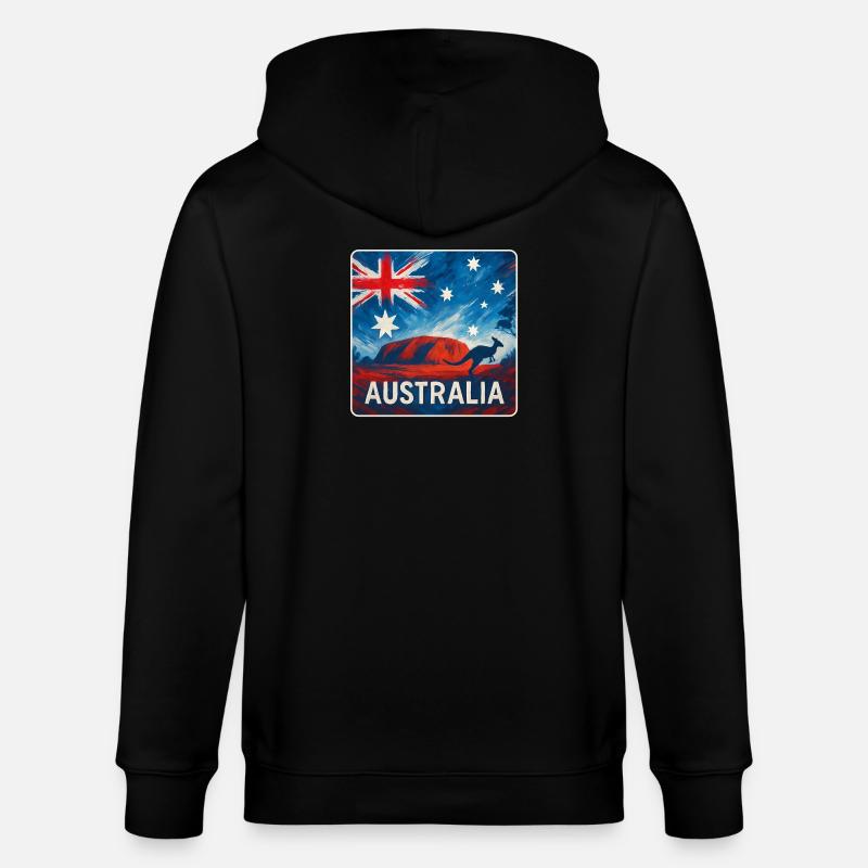 Conception de l’Outback australien - Veste à capuche bio CULTIVATOR Stanley/Stella Unisexe - noir