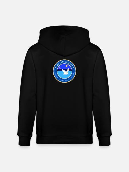 An owl's head can swivel 270 degrees - Stanley/Stella CULTIVATOR  Unisex Organic Hooded Jacket - black