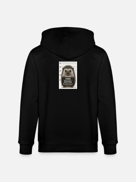Criminal hedgehog - Stanley/Stella CULTIVATOR Unisex Organic Hooded Jacket - black