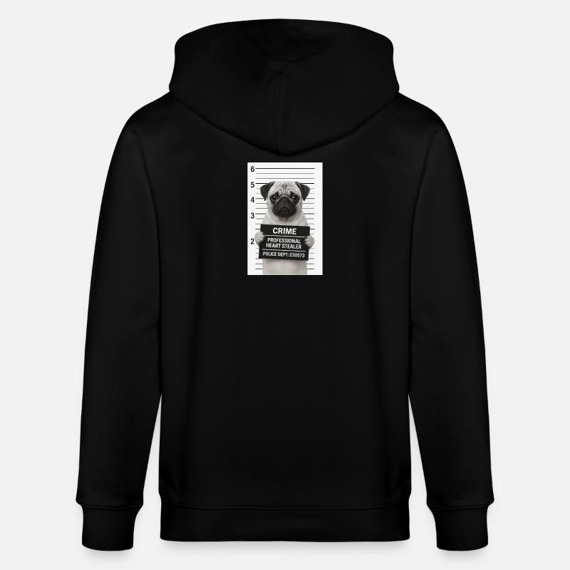 Verbrecherischer Mops - Stanley/Stella Unisex Bio-Kapuzenjacke CULTIVATOR  - Schwarz
