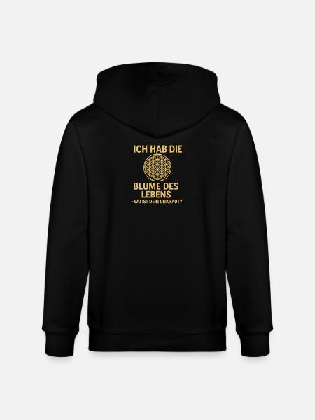 Blume des Lebens - Humor - Stanley/Stella Unisex Bio-Kapuzenjacke CULTIVATOR - Schwarz