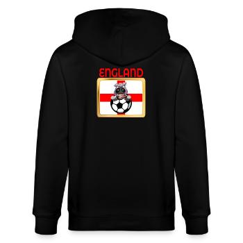 PFERD LIEBT FUSSBALL FUSSBALL - Stanley/Stella Unisex Bio-Kapuzenjacke CULTIVATOR  - Schwarz - Hinten - Anna (173cm)