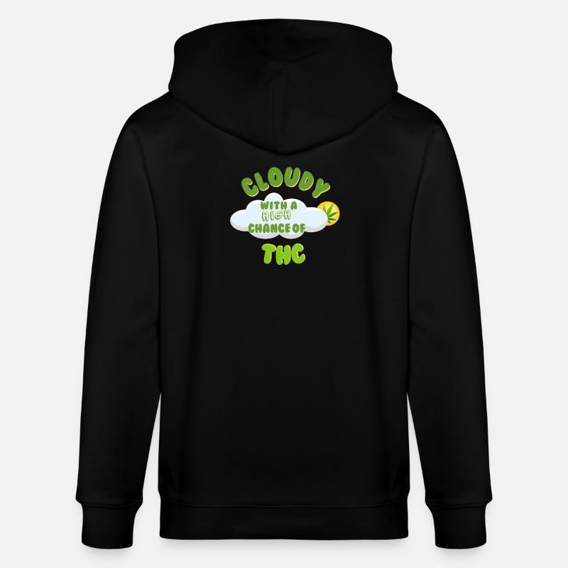 Conception de célébration du THC nuageux - Veste à capuche bio CULTIVATOR Stanley/Stella Unisexe - noir