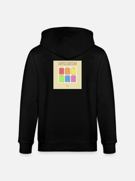 Inclusion Diversit Pride Fiert Suitcase - Stanley/Stella CULTIVATOR  Unisex Organic Hooded Jacket - black