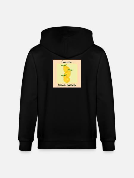 Haut comme trois poires - Veste à capuche bio CULTIVATOR Stanley/Stella Unisexe - noir