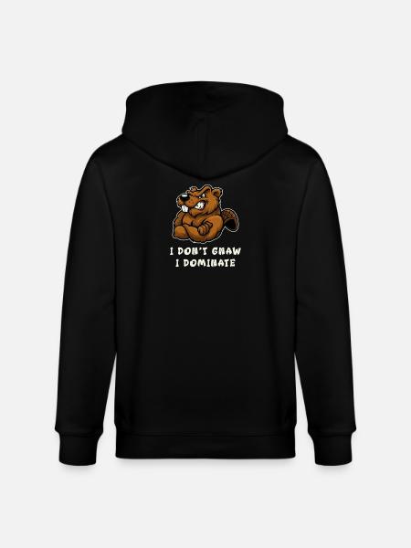 I don't nibble, I dominate - Stanley/Stella CULTIVATOR  Unisex Organic Hooded Jacket - black