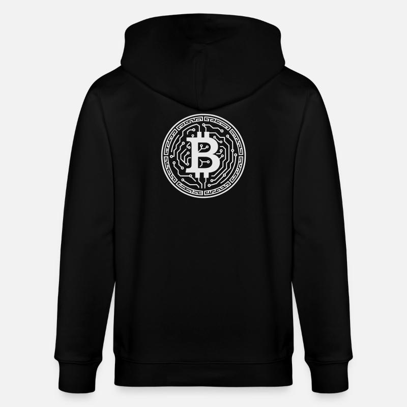 Bitcoin avec circuits - Veste à capuche bio CULTIVATOR Stanley/Stella Unisexe - noir