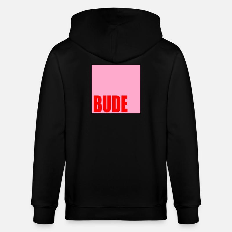ZUHAUSE WOHNUNG BUDE - Stanley/Stella Unisex Bio-Kapuzenjacke CULTIVATOR  - Schwarz