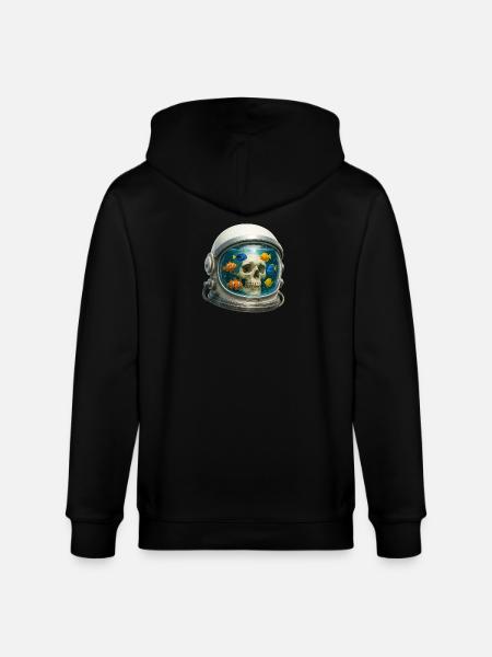 Astronautenhelm Aquarium Kunst mit Fischen - Stanley/Stella Unisex Bio-Kapuzenjacke CULTIVATOR - Schwarz