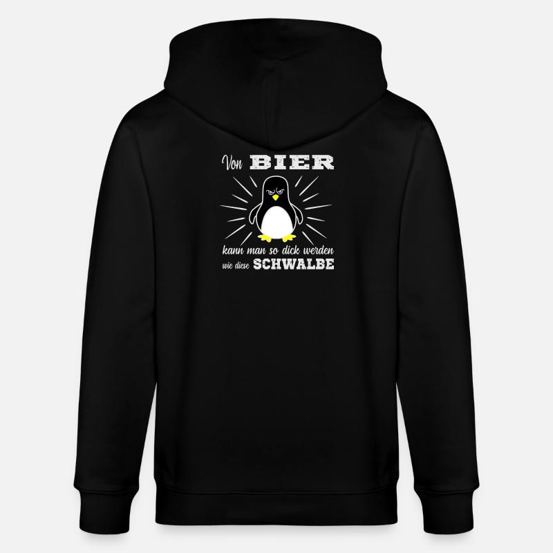 Bier Pinguin - Stanley/Stella Unisex Bio-Kapuzenjacke CULTIVATOR  - Schwarz