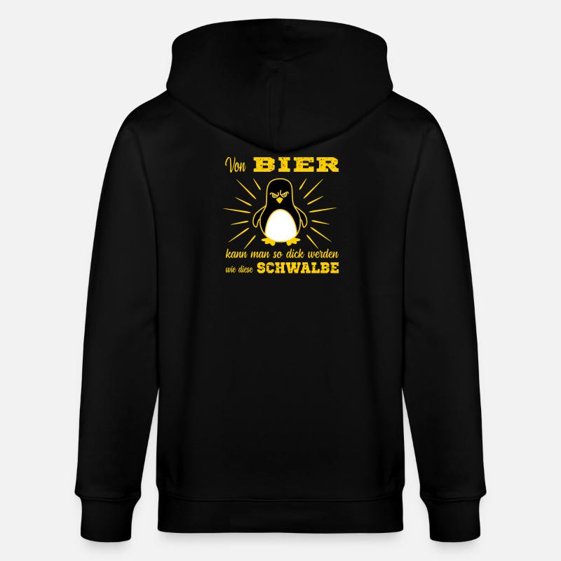 Bier Pinguin - Stanley/Stella Unisex Bio-Kapuzenjacke CULTIVATOR  - Schwarz