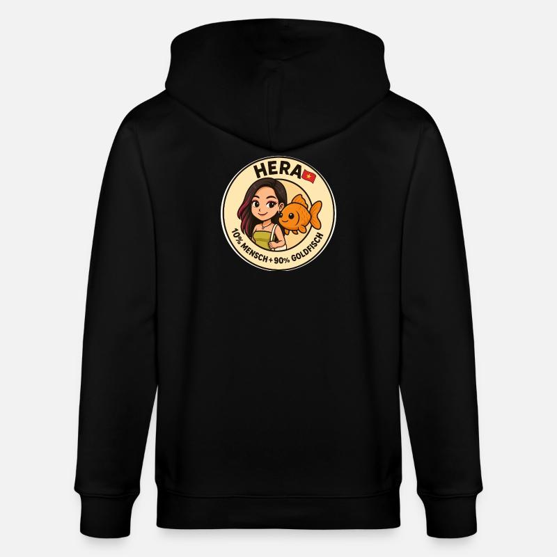 Hera - Stanley/Stella Unisex Bio-Kapuzenjacke CULTIVATOR  - Schwarz