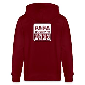 2023 - Stanley/Stella CULTIVATOR  Unisex Organic Hooded Jacket - burgundy - Back - Anna (173cm)