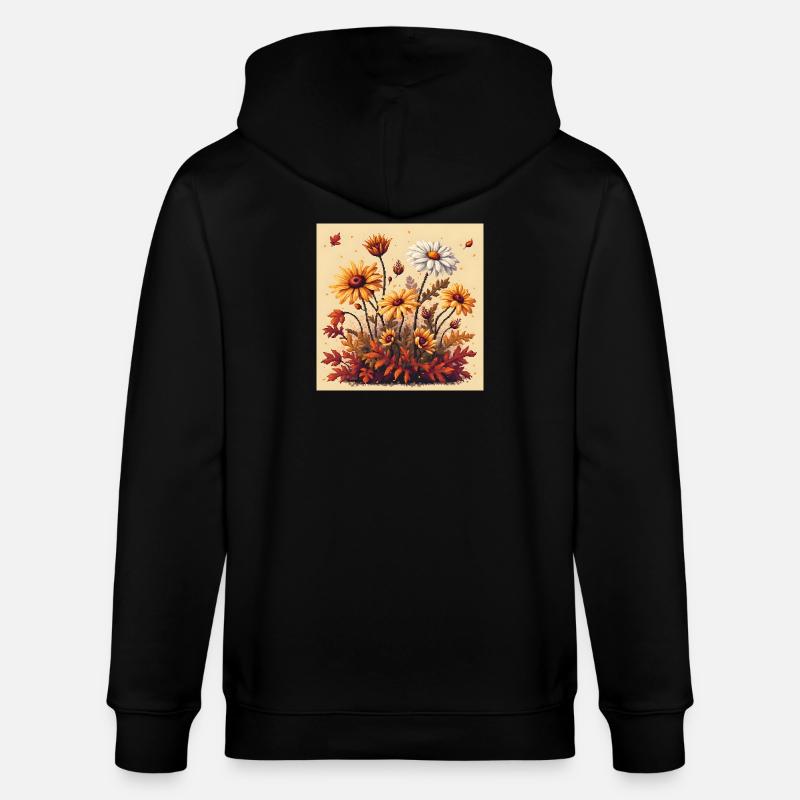 8 bits Floraison d’automne - Veste à capuche bio CULTIVATOR Stanley/Stella Unisexe - noir