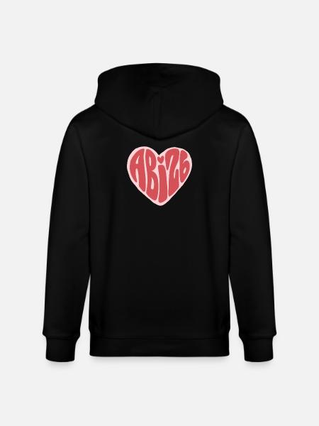 Abi 26 – Herzschrift - Stanley/Stella CULTIVATOR  Unisex Organic Hooded Jacket - black