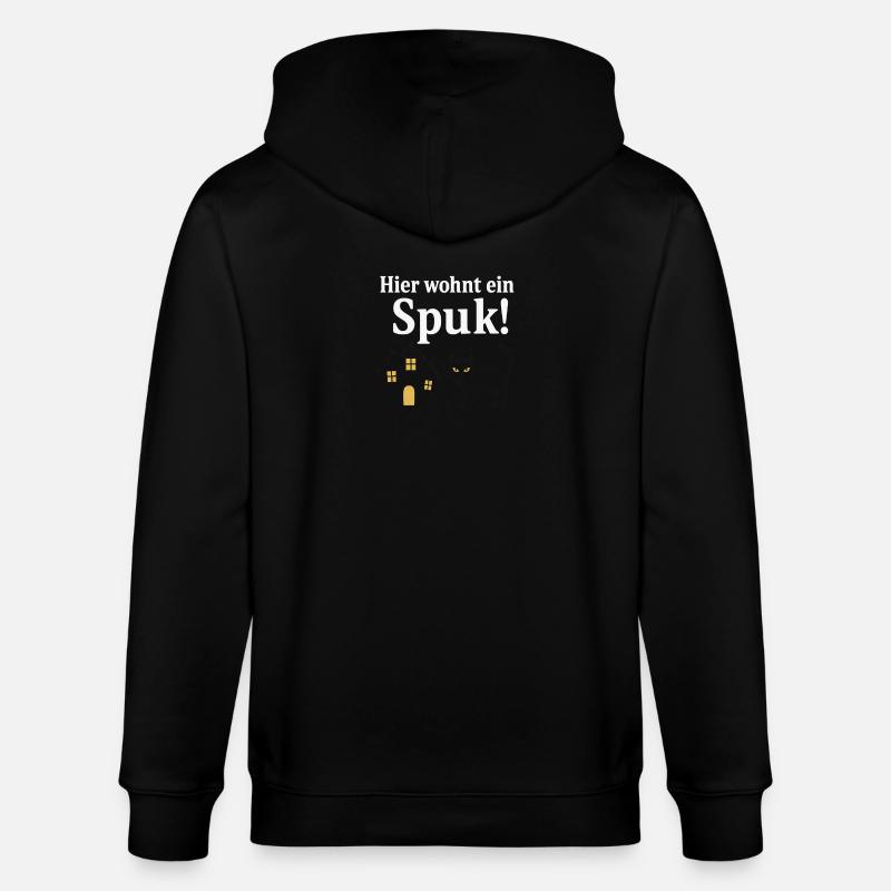 Maison pour chat au charme hanté - Veste à capuche bio CULTIVATOR Stanley/Stella Unisexe - noir