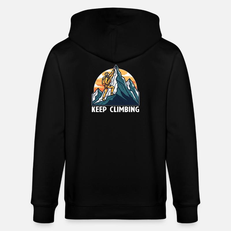 Continuer à grimper Mountaineering Design - Veste à capuche bio CULTIVATOR Stanley/Stella Unisexe - noir