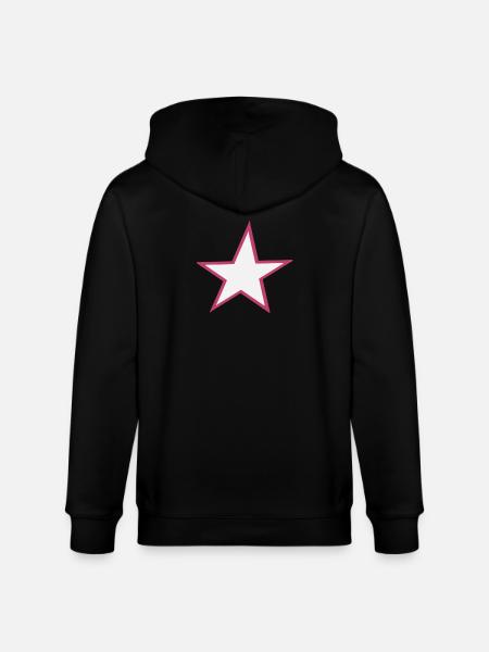 Glowing star motif - Stanley/Stella CULTIVATOR  Unisex Organic Hooded Jacket - black