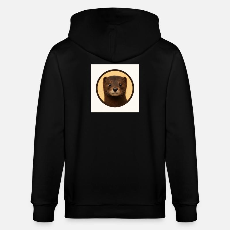 Ours Brun Mignon en Cercle - Veste à capuche bio CULTIVATOR Stanley/Stella Unisexe - noir