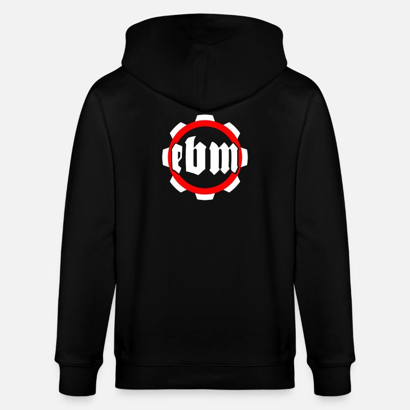 Conception d’engrenages d’inspiration industrielle - EBM - Veste à capuche bio CULTIVATOR Stanley/Stella Unisexe - noir